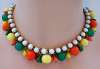 Vintage Glass Bead Fruit Necklace, Bracelet & Earring Parure