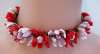 German Red & White Glass Floral Choker