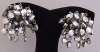 Vogue Metallic Silver Chaton Earrings