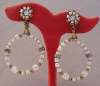 Miriam Haskell Baroque Pearl Hoop Earrings