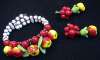 Glass Fruit Wrap Bracelet & Earring Set