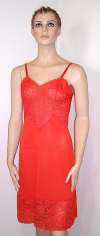 Vanity Fair Orange Nylon Full Slip ~ Size 32 (Small)