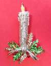 Gerry's Christmas Candle and Holly Pin