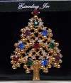 EISENBERG ICE Christmas Tree Pin ~ Multi RS