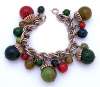 German Bakelite Ball Charm Bracelet