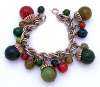 German Bakelite Ball Charm Bracelet