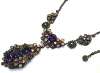 Victorian Filigree & Amethyst Glass Necklace
