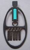 AVON 1976 Contempora Pendant ~ Faux Turquoise