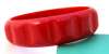 Molded Red Plastic Bangle Bracelet