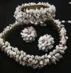 German White Beaded Glass Parure