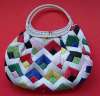 Oversize Woven Multicolor Straw & Linen Tote Bag