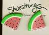 Shoestrings Ceramic Watermelon Earrings