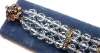 Vintage Triple-Strand Crystal Bead Bracelet