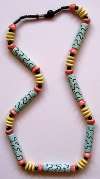 Ruby Z / Candace Loheed Memphis Style Spring Colors Ceramic Bead Necklace