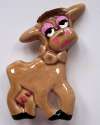 ELZAC California Pottery Ceramic Cow Pin