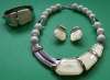 Kunio Matsumoto for Trifari Modernist Lucite & Bead Parure