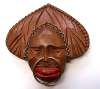 1940s Carved Wood Blackamoor Head Pin ~ Nose Ring