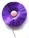 Enormous Vintage Hattie Carnegie Purple Silk Flower Brooch