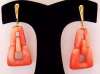 VENDOME Modernist Orange Creamiscle Resin Earrings