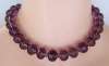 Vintage Faceted Amethyst Crystal Bead Necklace ~ Sterling Chain