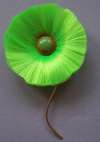 Hattie Carnegie Lime Green Silk Flower Pin