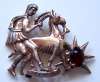 Early Hattie Carnegie Sterling Silver Capricorn Zodiac Pin