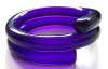 Lucite Purple Spiral Bangle Bracelet