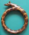 Vintage Carved Wood Giraffe Head Bangle Bracelet