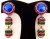 Jeweltone Rhinestone & Rivoli Dangle Earrings