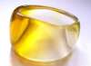 Chunky Amorphous Applejuice & Clear Lucite Bangle