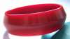 Watermelon Beveled Bakelite Bangle