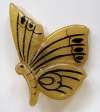 Marbled Yellow Plastic Butterfly Pin