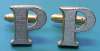 Vintage DANTE Enameled Initial P Toggle Cufflinks