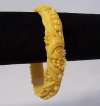 Japan Celluloid Yellow Floral Bangle Bracelet