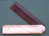Pearlized White Lucite Folding Comb