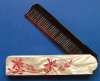 Pearlized White Lucite & Leaf Motif Folding Comb