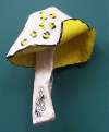 ENID COLLINS Rare Papier Mache Mushroom Pin