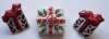 Flying Colors Ceramic Christmas Gift Pin & Earring Set