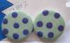 Ruby Z Mint Green & Lavender Polka Dot Ceramic Earrings