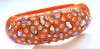 Weiss Orange Rhinestone Clamper Bracelet