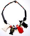 Ruby Z / Candace Loheed Ceramic Halloween Trick-or-Treaters Necklace