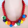Flying Colors Ceramic Gumball Necklace