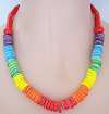 Flying Colors Rainbow Disc Bead Necklace