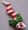 Ruby Z / Candace Loheed Ceramic Christmas Snake Pin (Repaired)