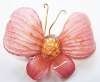 Fabrice Paris Peachy Pink Butterfly Pin