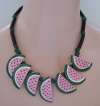 Parrot Pearls Ceramic Pink Watermelon Neackle