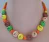 Parrot Pearls Ceramic Chocolate Candy Necklace