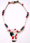 Ruby Z Ceramic Father Christmas Santa Claus Necklace
