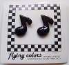 Flying Colors Ceramic Music Note Earrings (Pierced)