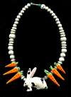 Ruby Z / Candace Loheed Ceramic Rabbit and Carrots Necklace